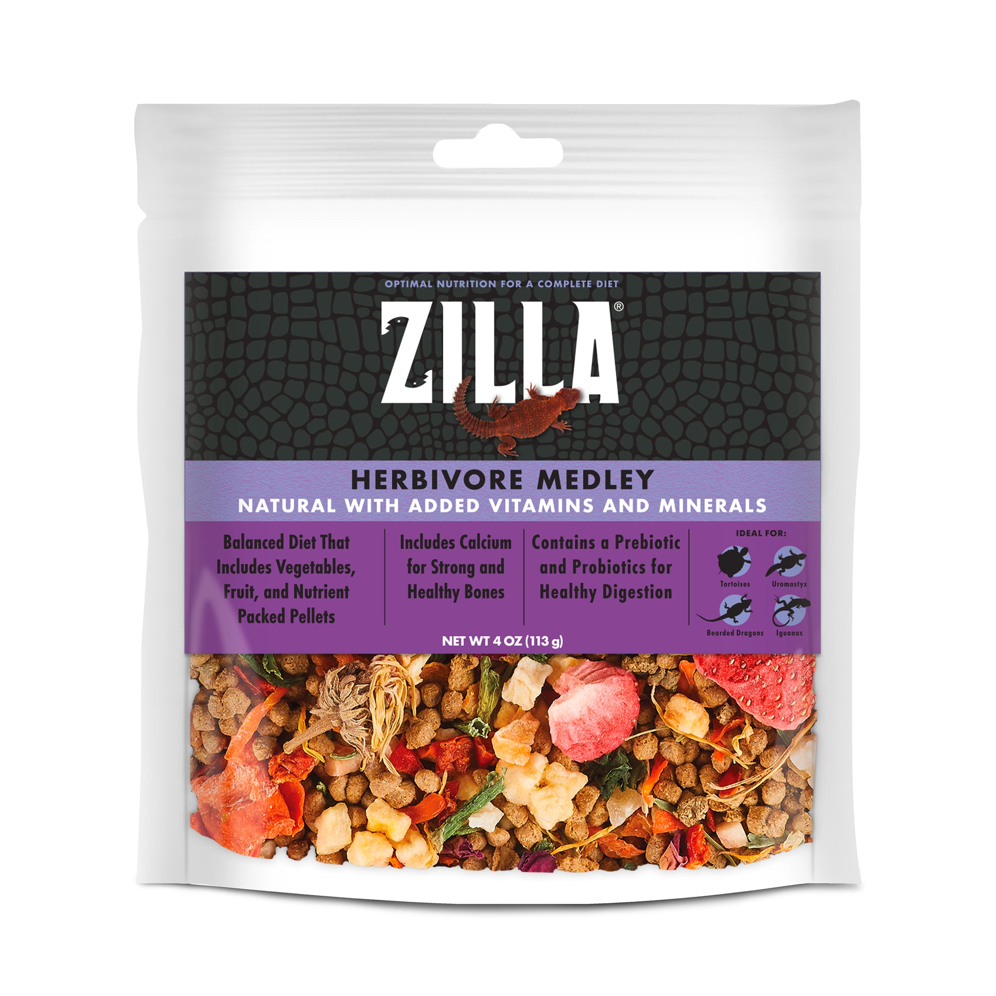 Zilla Medley Diet Herbivore Mix Herbivore Mix 4 oz 096316002999