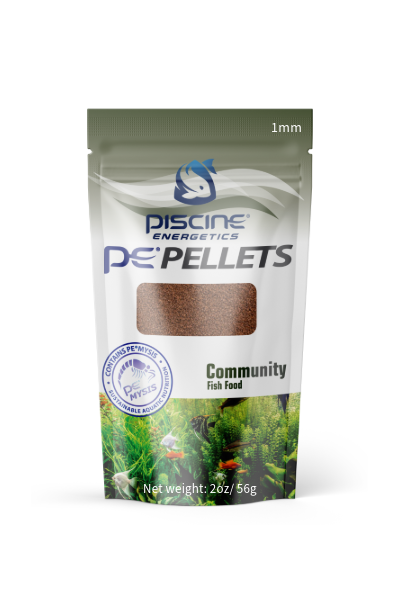 Piscine Energetics PE Pellets Community Fish Food 1mm 2 oz 824123303202
