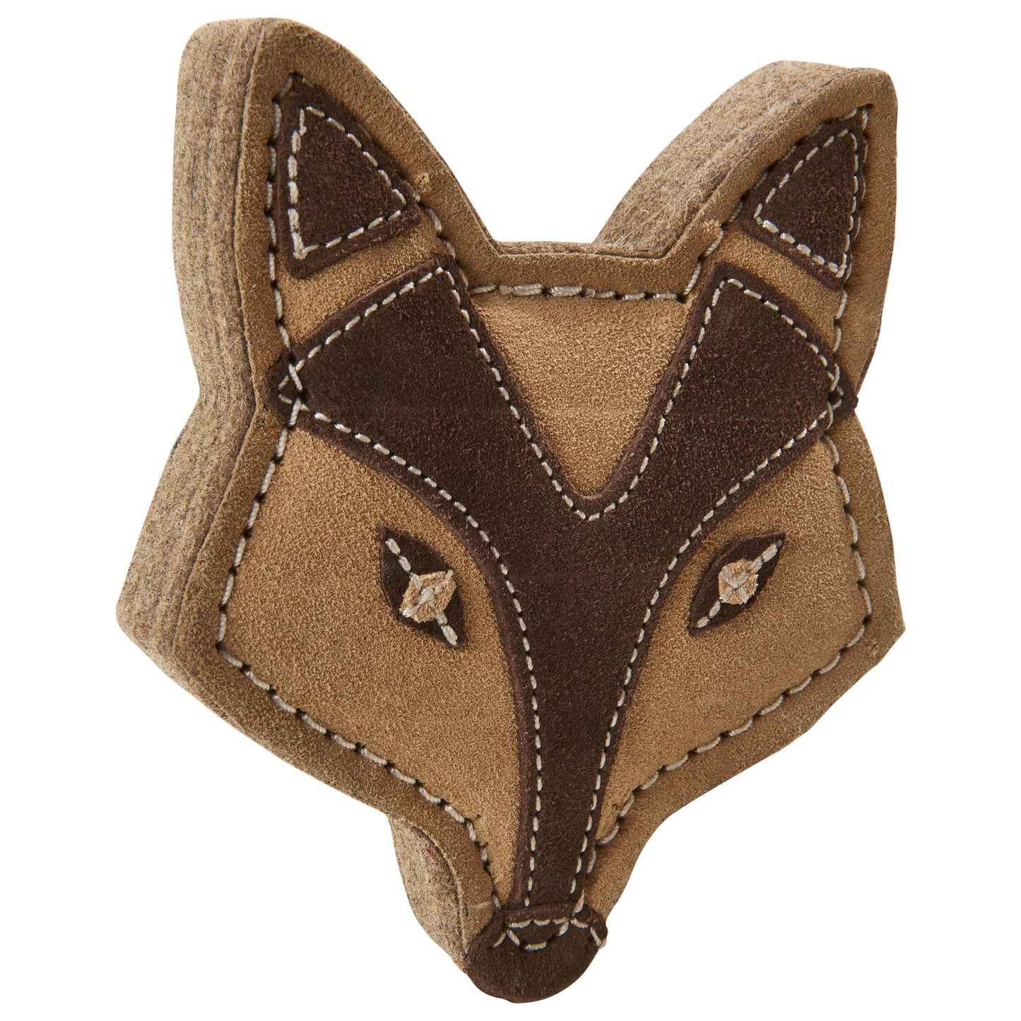 Spot Dura-fuse Leather Chunky Dog Toy Fox 5 in 077234548110