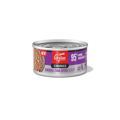 Orijen Chunks & Shreds Canned Kitten Food Chicken & Tuna Entrée 24ea/3 oz 064992724597