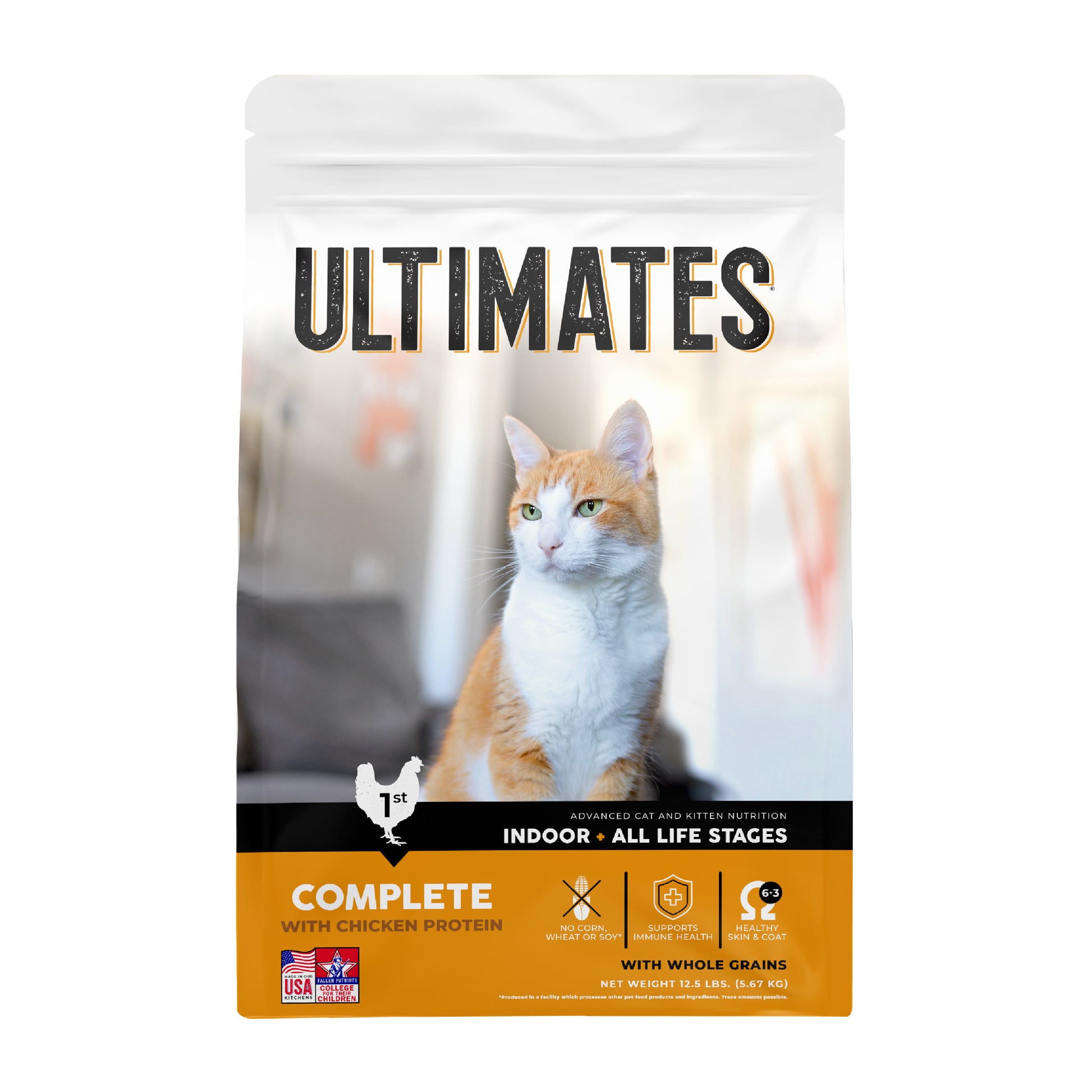 Ultimates Complete Indoor Dry Cat Food Chicken & Brown Rice 12.5 lb 034846596328