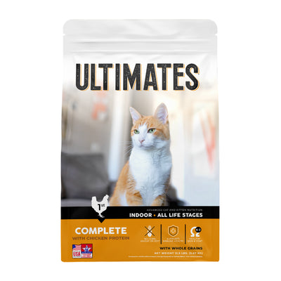 Ultimates Complete Indoor Dry Cat Food Chicken & Brown Rice 12.5 lb 034846596328