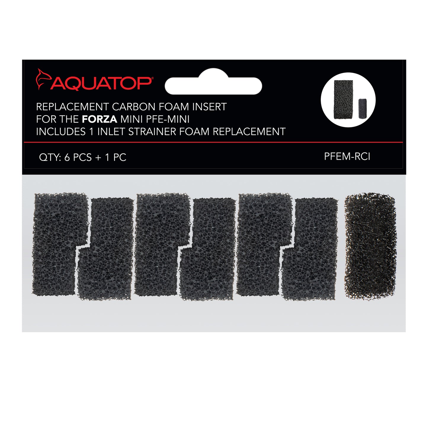 Aquatop Replacement Carbon Foam Insert 6 pk 810146751137