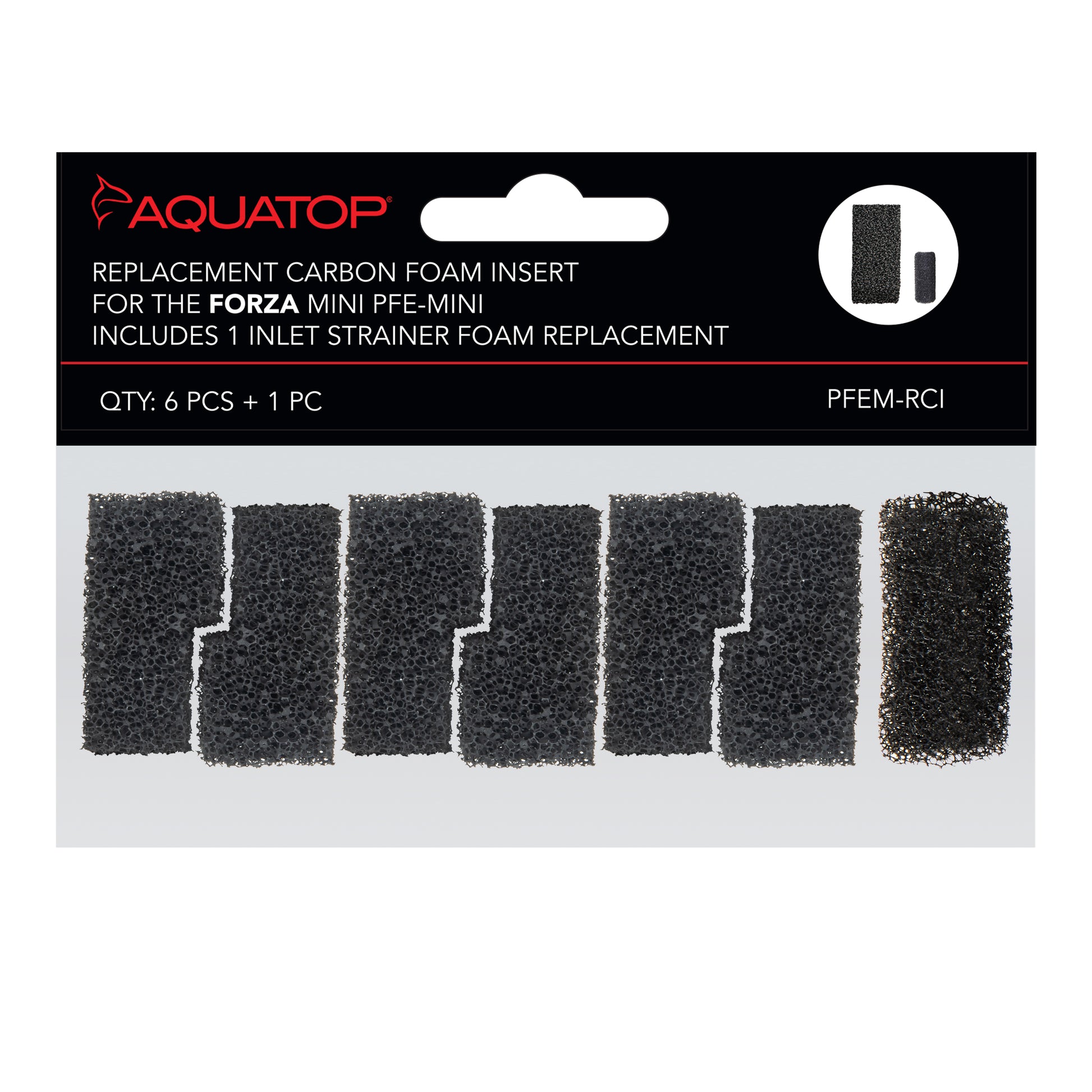 Aquatop Replacement Carbon Foam Insert 6 pk 810146751137
