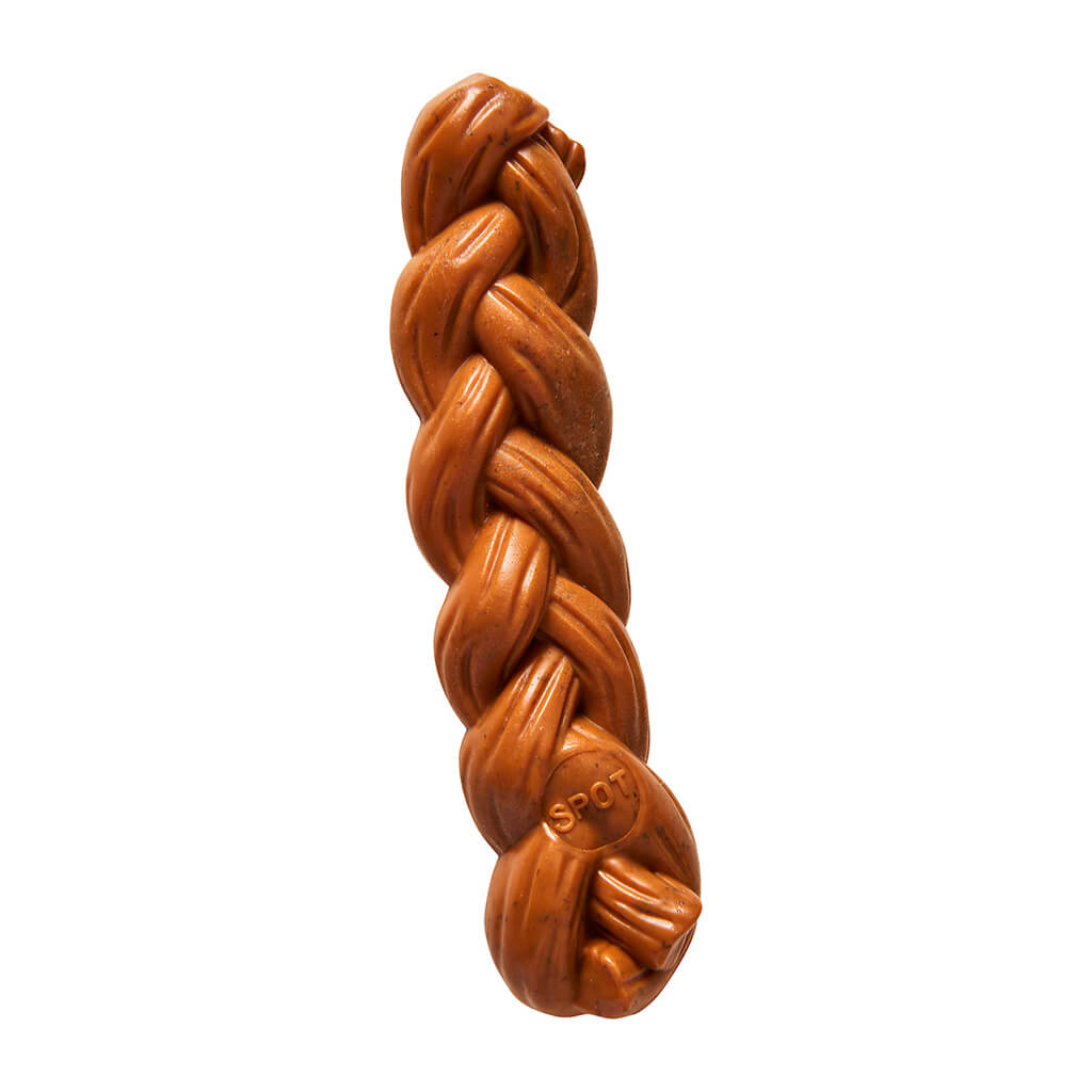 Bam-Bone Braid Stick Dog Toy Hickory 7.25 in 077234547694