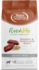 NutriSource PureVita LID Grain Free Dry Dog Food Kangaroo & Green Lentils Entrée 4 lb 073893182115