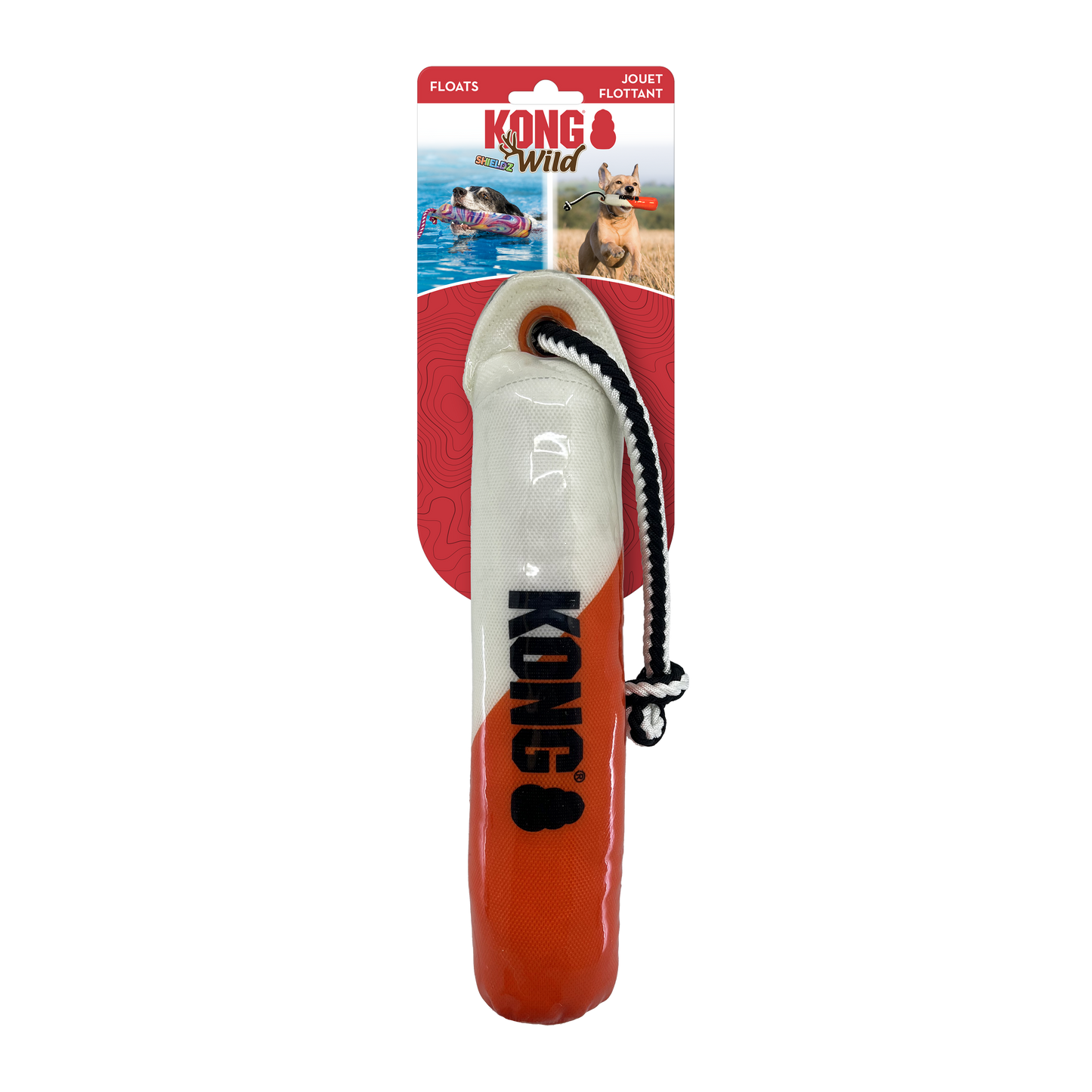 KONG Wild Shieldz Dog Training Dummy Orange & White Small/Large 035585523248