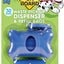 Bags on Board Bone Waste Pick - up Bag Dispenser with Dookie Dock Blue 2 rolls of 15 pet 9 in x 14 - Dog