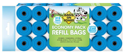 Bags on Board Waste Pick-up Bags Refill Blue 315 Count