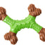 Bam - Bone Dental X - Bone Dog Toy Green/Brown 8in