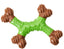 Bam - Bone Dental X - Bone Dog Toy Green/Brown 8in