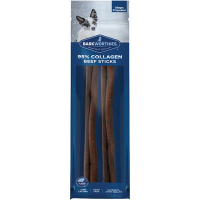 Barkworthies Dog Collagen Grain Free Beef Stick 12 Inch 2 Pack