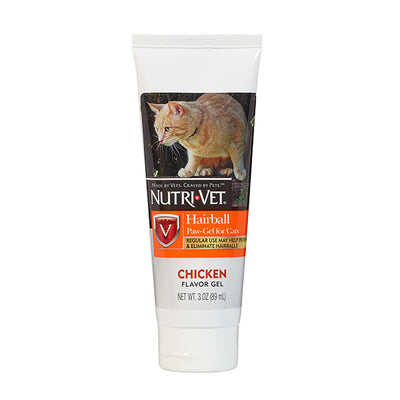 Nutri-Vet Hairball Chicken Flavor Paw-Gel for Cats 3 oz