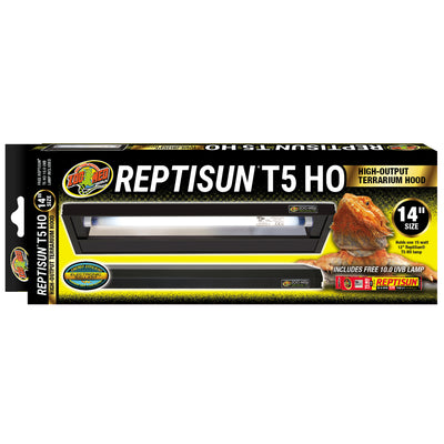 Zoo Med ReptiSun T5 HO Terrarium Hood w/ 10.0 Bulb 14 in 097612320756