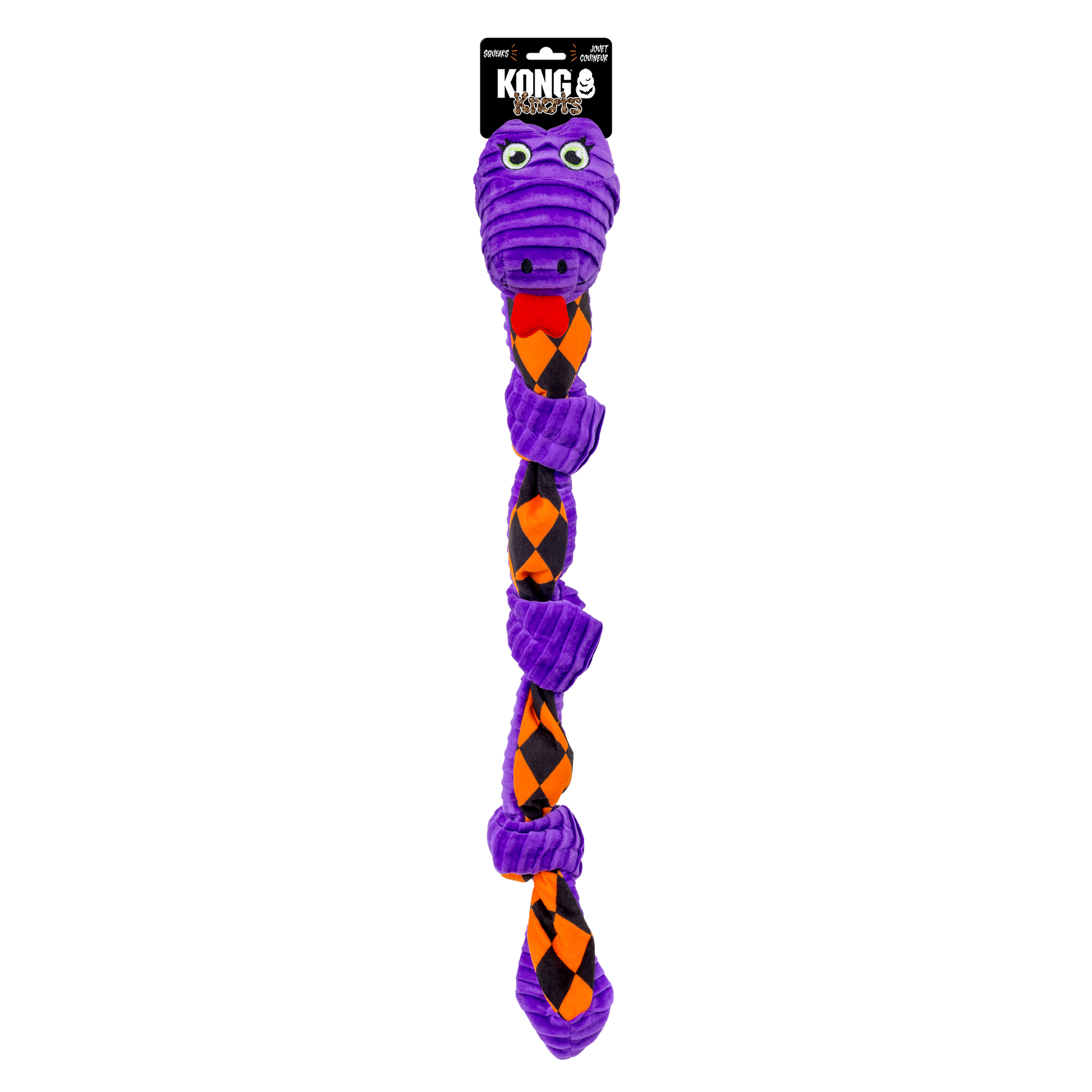 KONG Halloween Knots Snake Dog Toy Purple Medium/Large 035585508283