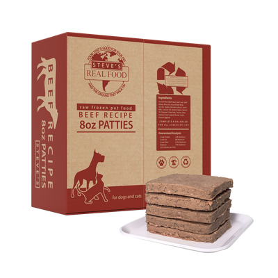 Steve's Real Food Dog Frozen Beef Patties 14lb {L-x} SD-5