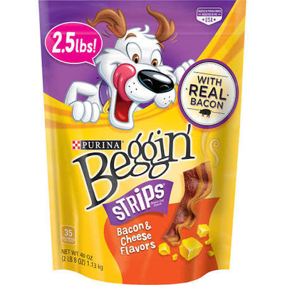 Beggin Strips Bacon/Cheese 3/40z {L+1} 381360 038100176691