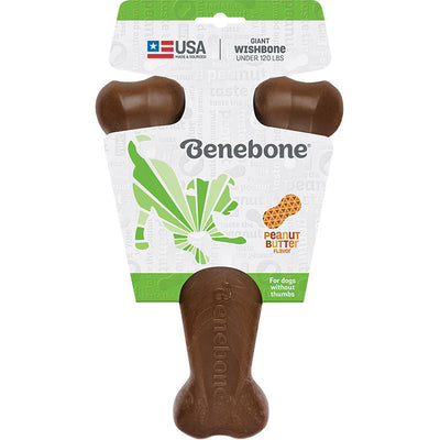 Benebone Dog Wishbone Chew Peanut Butter Giant 854111004965