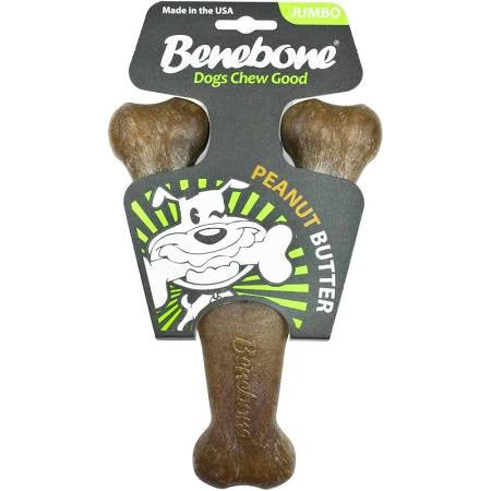 Benebone Dog Wishbone Chew Peanut Butter Jumbo {L + x}