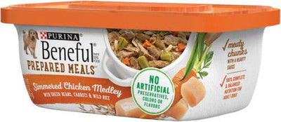 Beneful Prepared Meals Simmered Chicken Medley 8/10OZ {L + 1} 178339 - Dog