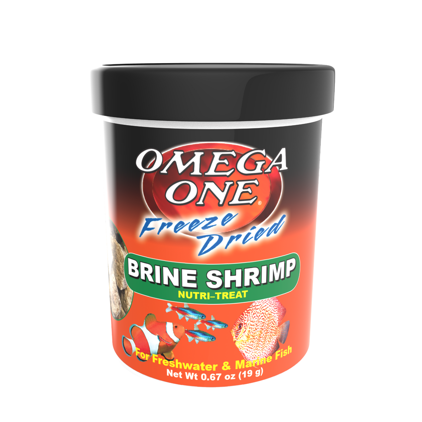 Omega One Freeze Dried Brine Shrimp Fish Food .67 oz 698220003217