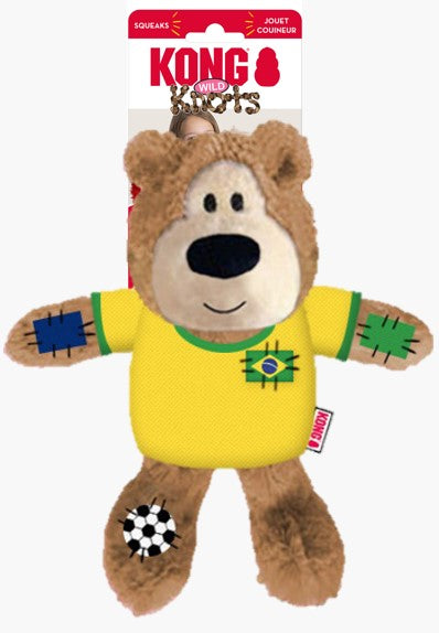 KONG Wild Knots Sport Bear Dog Toy Brazil Medium 035585539089