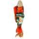 SmartyKat Fin Frenzy HappyNip Silvervine & Catnip Crinkle Plush Kicker Cat Toy Catnip Crinkle Plush Kicker Orange, Tan & Black 786306420840