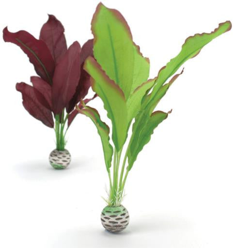 biOrb Silk Plant Medium Green / Purple 2 ct - Aquarium