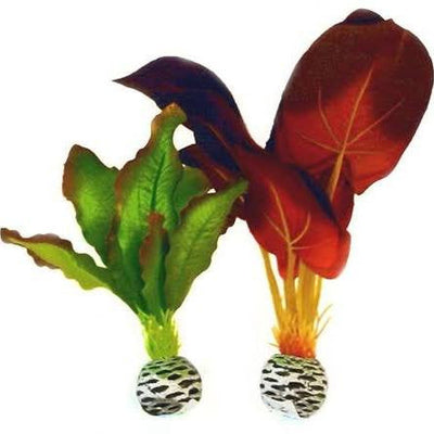 biOrb Silk Plant Set 2 Small Green/Red {L+1} 227220 822728005033