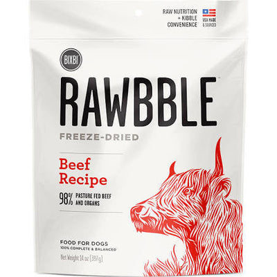 Bixbi Rawbble Dog Freeze Dried Beef 14oz {L+x} 091037509253