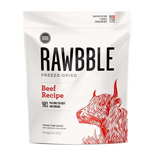 Bixbi Rawbble Dog Freeze Dried Beef 30oz {L+x} 091037509260