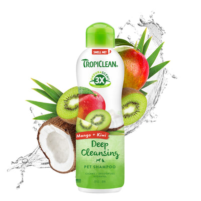 TropiClean EnduraScent Mango Kiwi Dog Shampoo 20 oz 645095006850