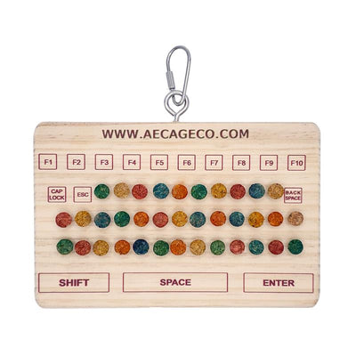 A & E Cages Happy Beaks Wood and Cork Keyboard Bird Toy 644472992083