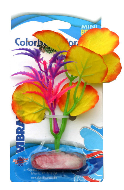 Blue Ribbon Colorburst Florals Broad Lily Leaf Aquarium Plant Yellow Mini