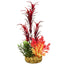 Blue Ribbon ColorBurst Florals Gravel Base Sea Grass Bouquet Plant Red 7.5 in
