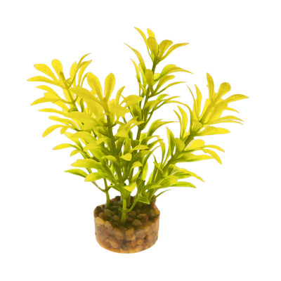 Blue Ribbon ColorBurst Florals Laurel Leaf Aquarium Plant Yellow 3.25 in