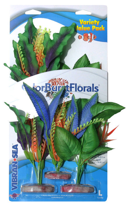 Blue Ribbon Colorburst Florals Plants Variety Pack 1 LG MD SM - Aquarium
