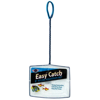 Blue Ribbon Easy Catch Net Fine Mesh Blue/White 8 in - Aquarium