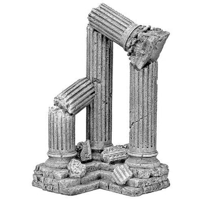 Blue Ribbon Exotic Environments 3 Column Ruins Corner Section Aquarium Statue Grey 11