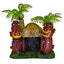 Blue Ribbon Exotic Environments Betta Hut Aquarium Ornament with Palm Tree Brown/Green 3.26in