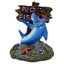 Blue Ribbon Exotic Environments Cool Shark Aquarium Ornament with No Fishing Sign Multi - Color 3.5