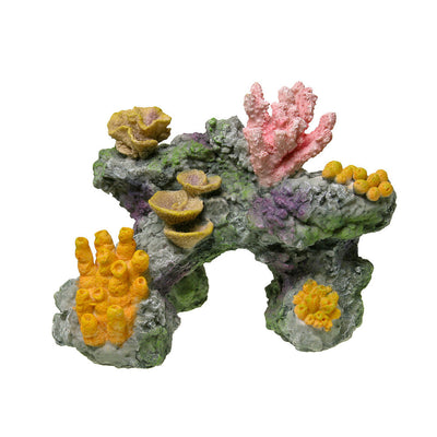 Blue Ribbon Exotic Environments Coral Reef Rock Aquarium Ornament Multi-Color 7.25in MD