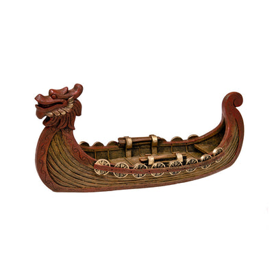 Blue Ribbon Exotic Environments Dragon Boat Aquarium Ornament Red 5.25 in