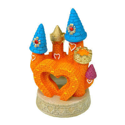 Blue Ribbon Exotic Environments Heart Castle Aquarium Ornament Multi-Color 5in SM