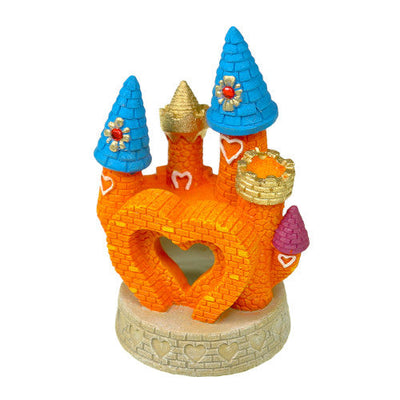 Blue Ribbon Exotic Environments Heart Castle Aquarium Ornament Multi - Color 5in SM