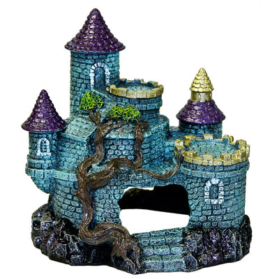 Blue Ribbon Exotic Environments Hobbit Castle Aquarium Ornament Multi-Color 6.25 in