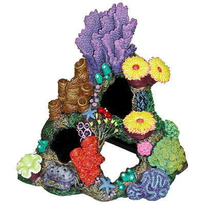 Blue Ribbon Exotic Environments Indonesian Reef Cavern Aquarium Ornament Multi-Color 8 in