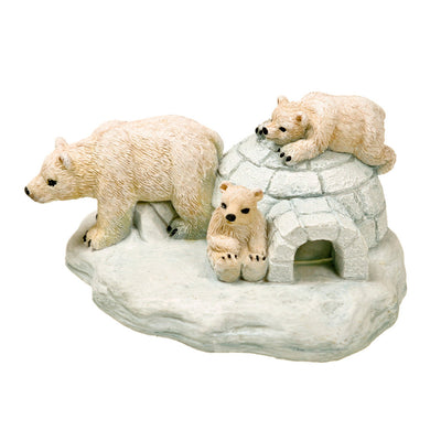 Blue Ribbon Exotic Environments Polar Bear Island Aquarium Statue Brown, White 2.75 in