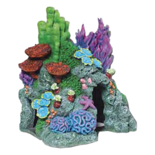 Blue Ribbon Exotic Environments Red Sea Hide - Away Aquarium Ornament Multi - Color 6.5in XS