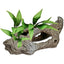 Blue Ribbon Exotic Environments Rock Tunnels Aquarium Ornament with Silk Style Plants Grey Green 5